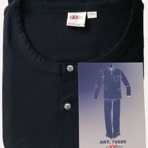 Pigiama serafino 2 bottoni taglia forte, grande taglia, jersey cotone art. 70689 CAGI
