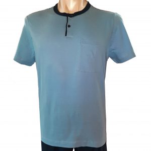 Pigiama manica corta, gamba corta, due bottoni, 100% cotone jersey, art. 3566 CAGI
