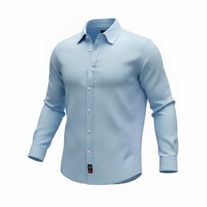 Camicia in lino manica lunga da uomo, button down