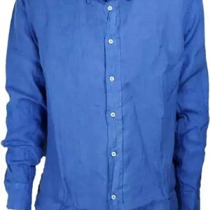 Alternative view of Camicia in lino manica lunga da uomo, button down