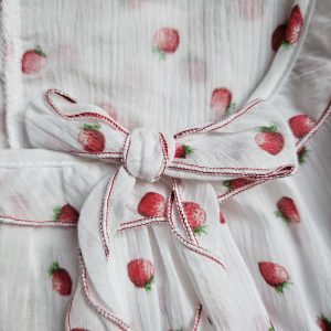Alternative view of Camicia da notte con spalline strette in tela creponne di cotone