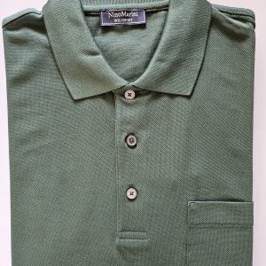 Alternative view of Polo filoscozia Uomo manica lunga 100% cotone Filo di Scozia, con polsini e taschino sul petto