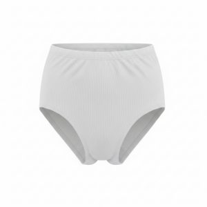 Mutanda alta classica da donna a costine, marchio Giorgi by Emmebivi, 100% cotone