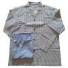 PIGIAMA in tela popeline fantasia rigata 100% cotone tg. 3XL CAGI giacca aperta con bottoni